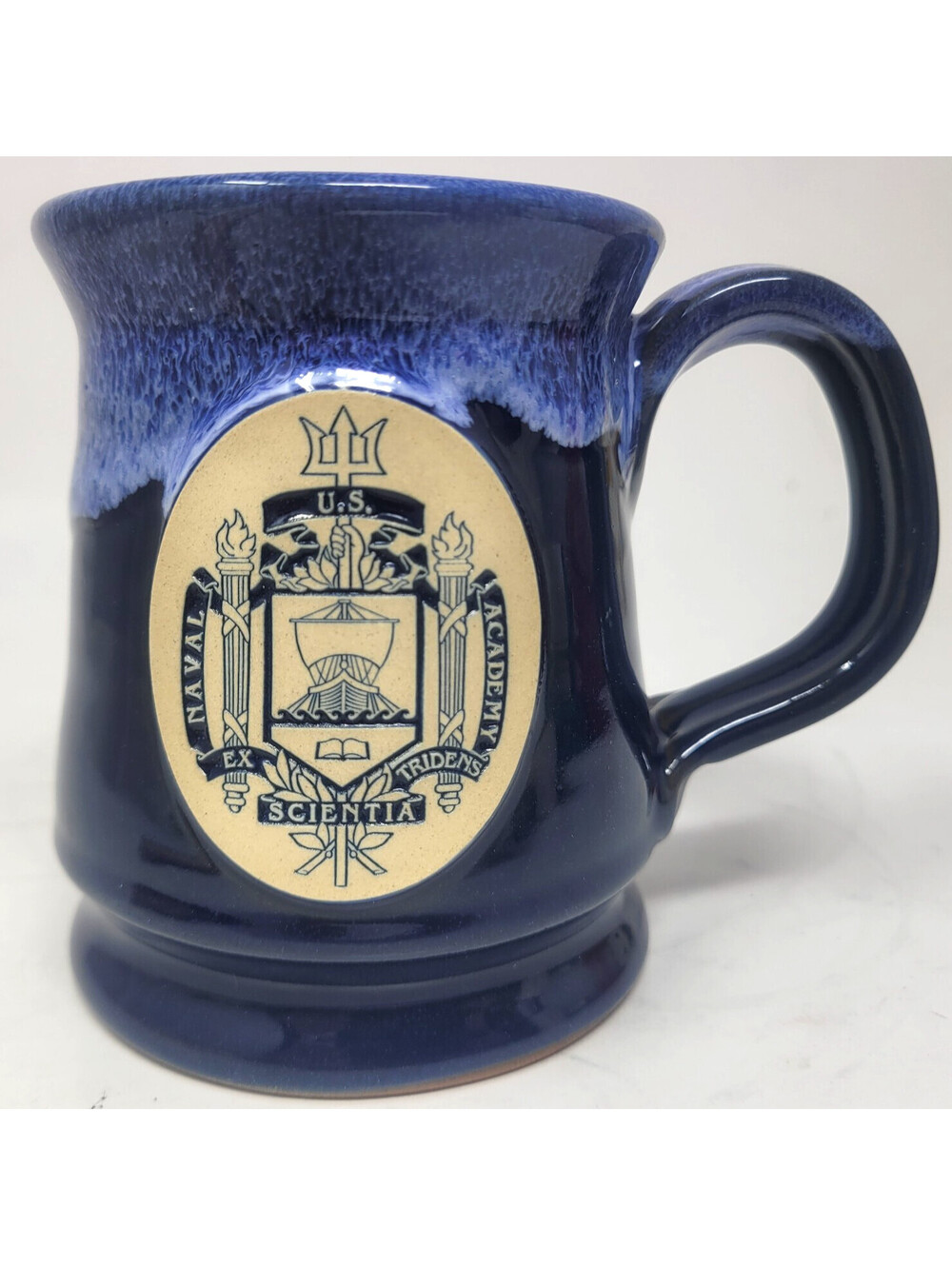 Official vintage 2012 Deneen Pottery U.S. Naval Academy (USNA) Blue